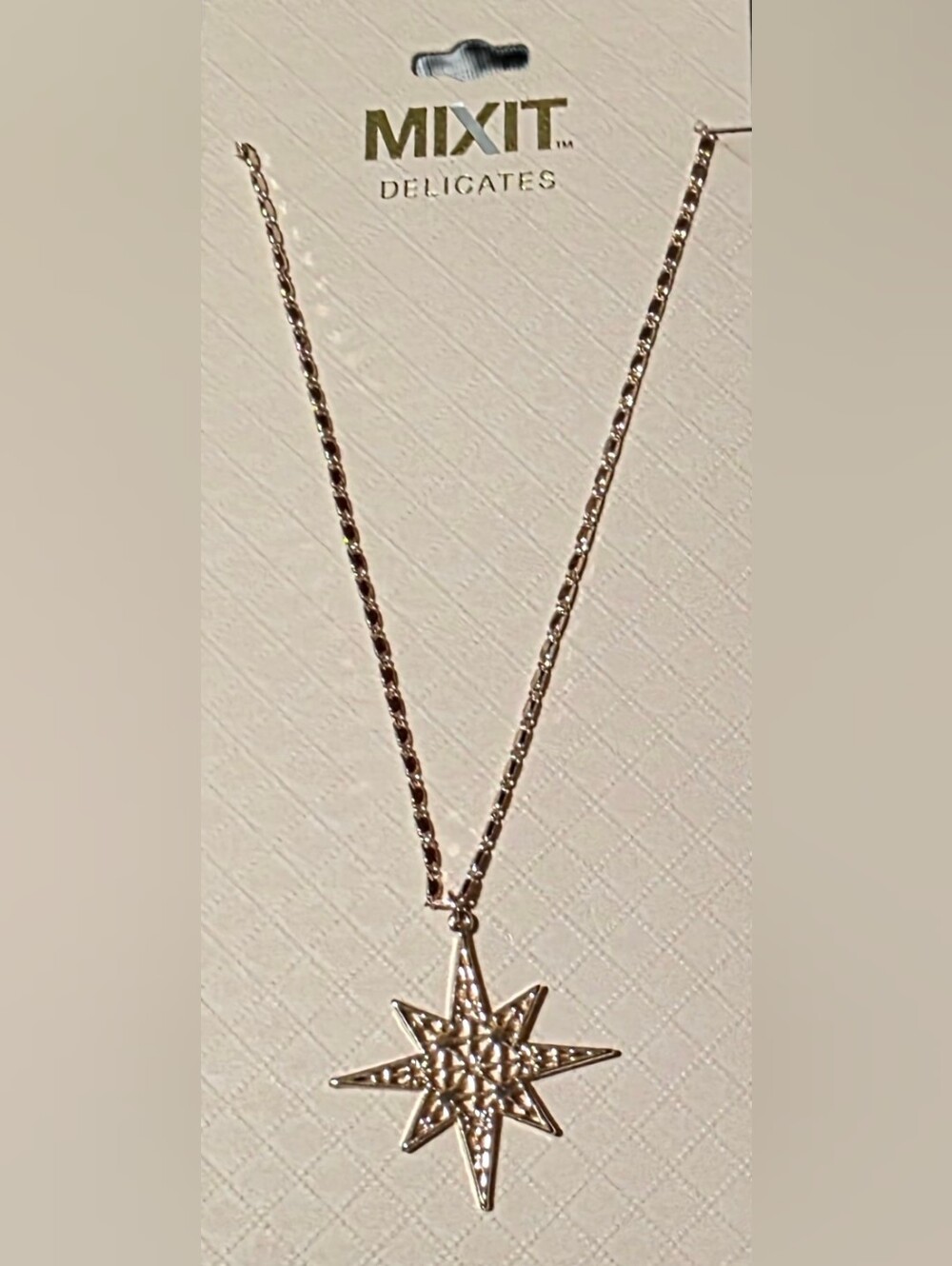 Goldtone Star Pendant Necklace